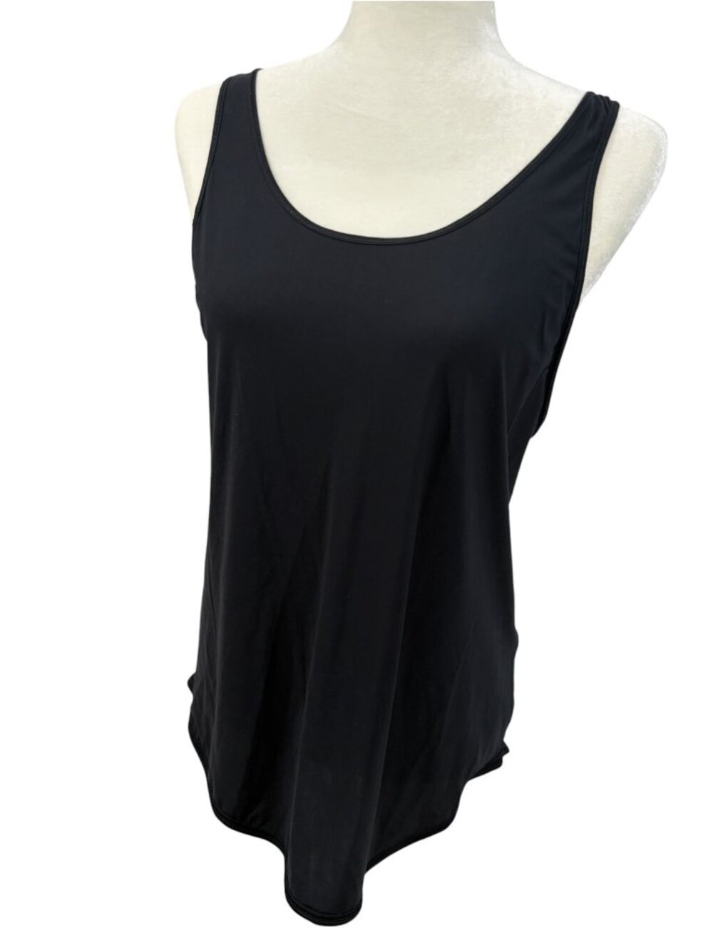 Lululemon Black Scoop Neck Low Back Double Strap Flowy Tank